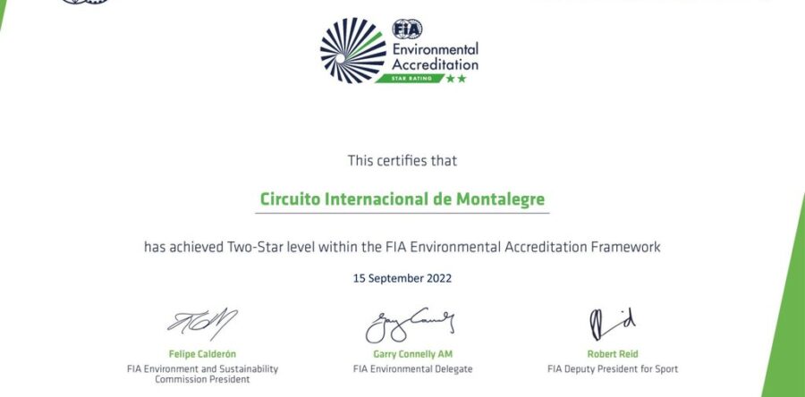 Circuito consegue Certificação Ambiental FIA (2 Estrelas)